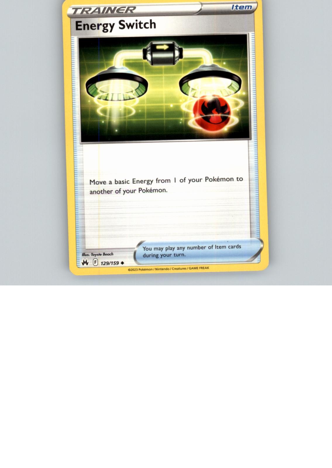 Energy Switch 129/159 Uncommon Crown Zenith Pokemon Near Mint