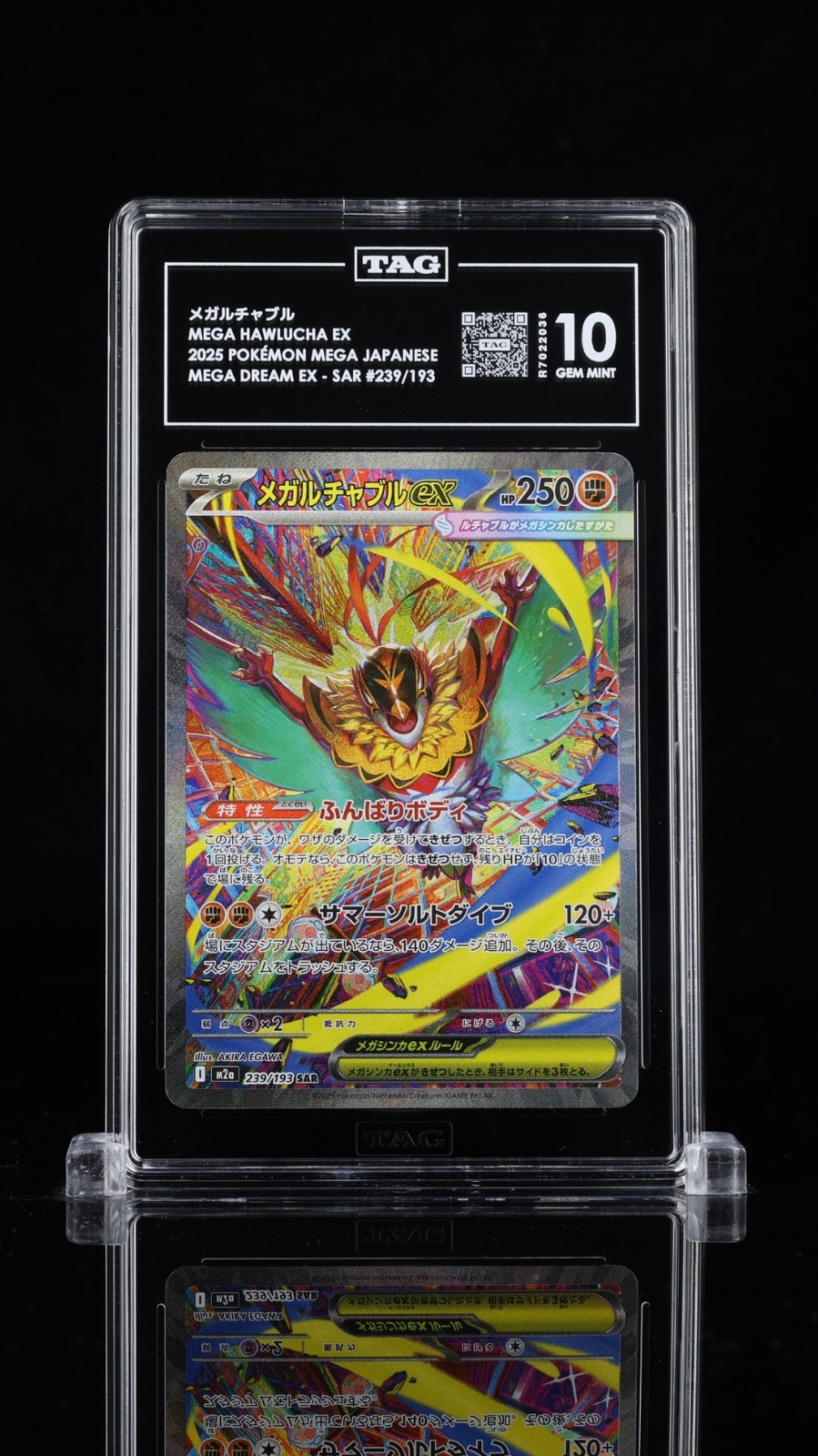 Mega Hawlucha ex 239/193 M2a Mega Dream Ex Holo (Japanese) TAG 10