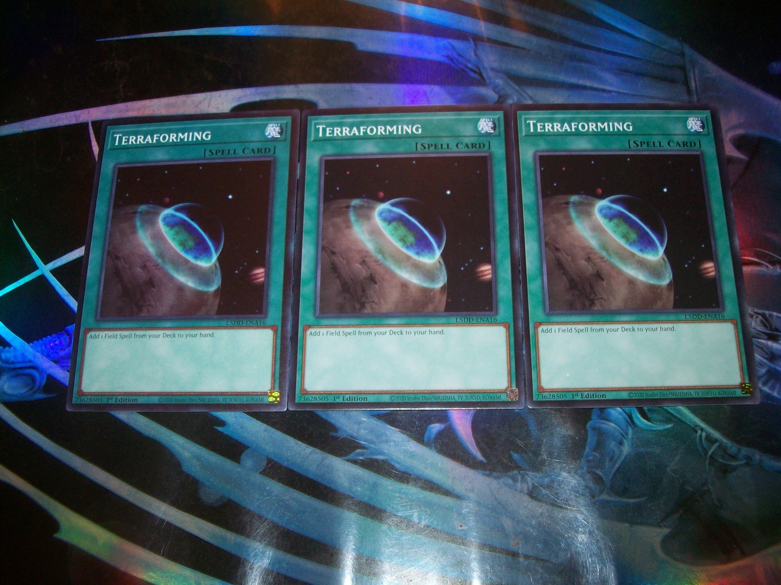 3x Terraforming 1st Edition Common L5DD-ENA16 Yu-Gi-Oh!