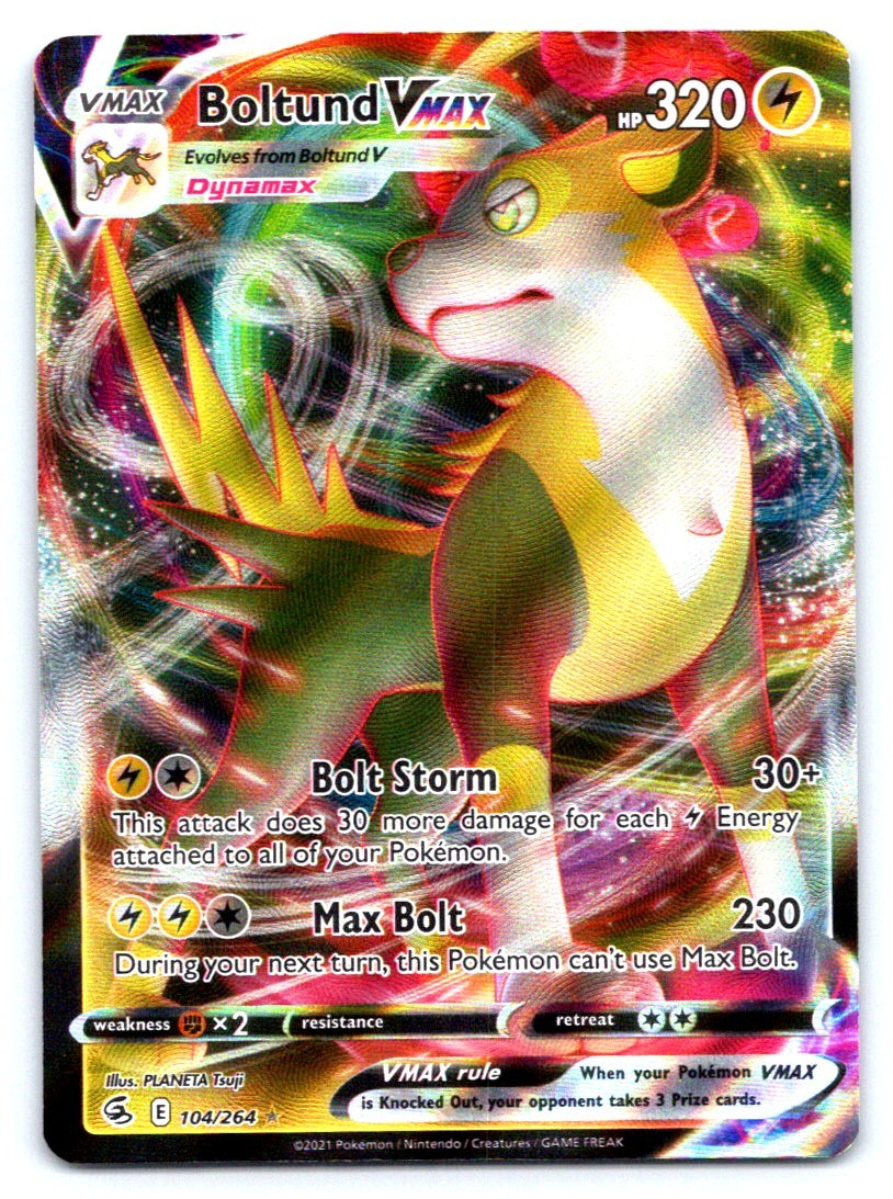 Boltund VMAX Pokemon Ultra Rare SWSH08: Fusion Strike 104/264