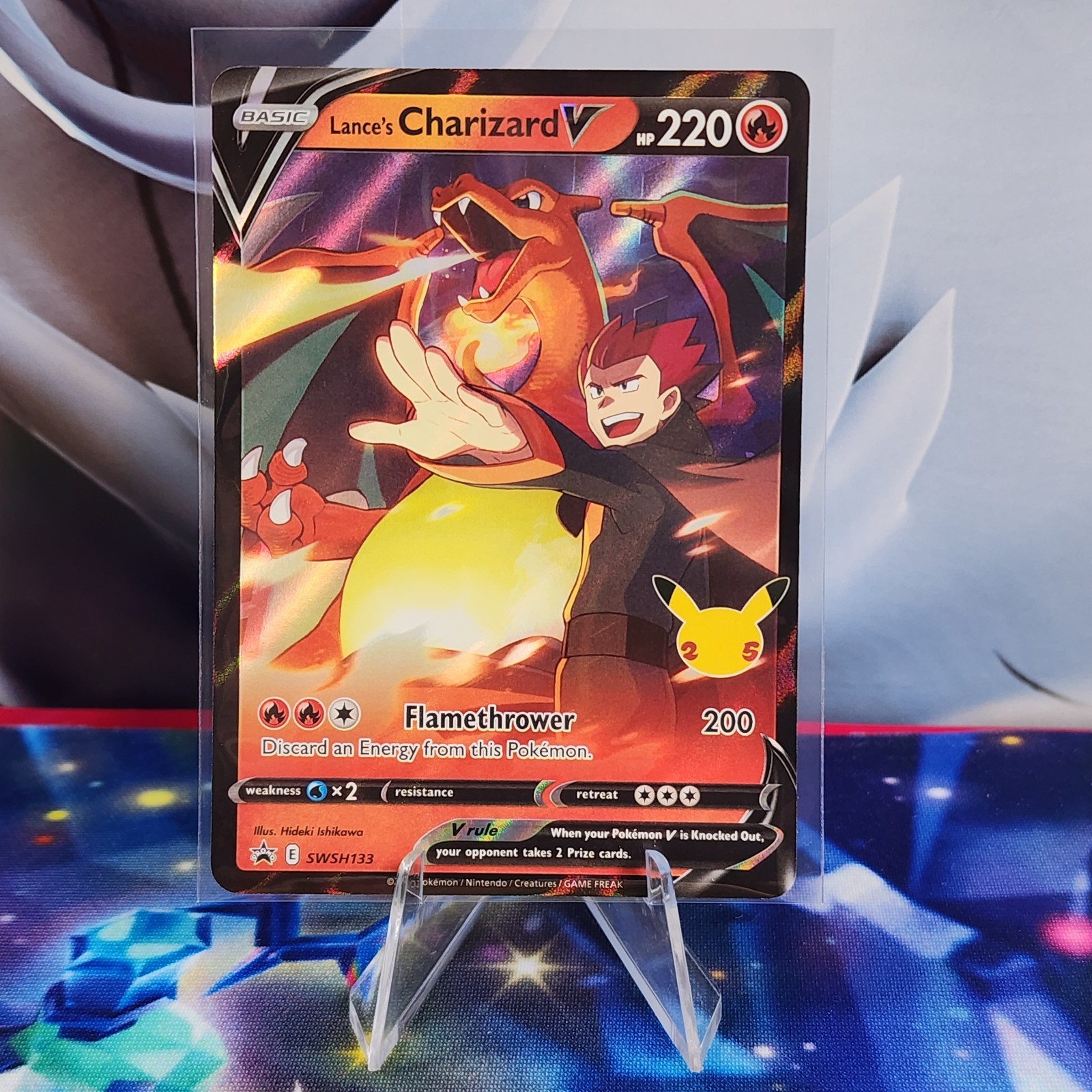 Lance’s Charizard V SWSH133 Sword & Shield Promo Black Star Promo Pokemon TCG
