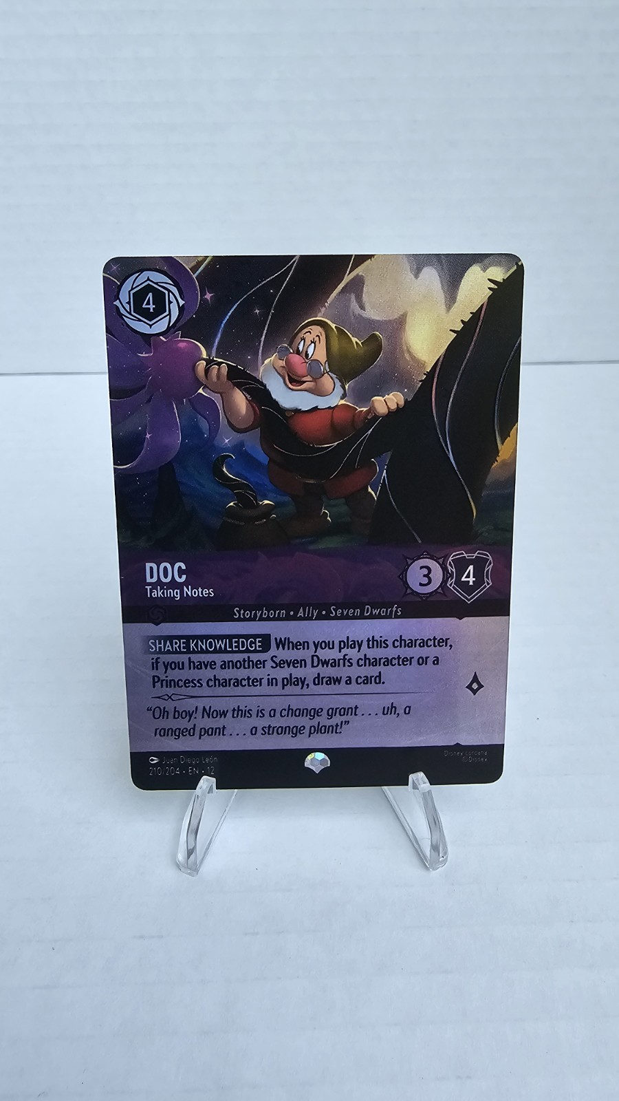 Disney Lorcana Wilds Unknown – Doc Taking Notes 210/204