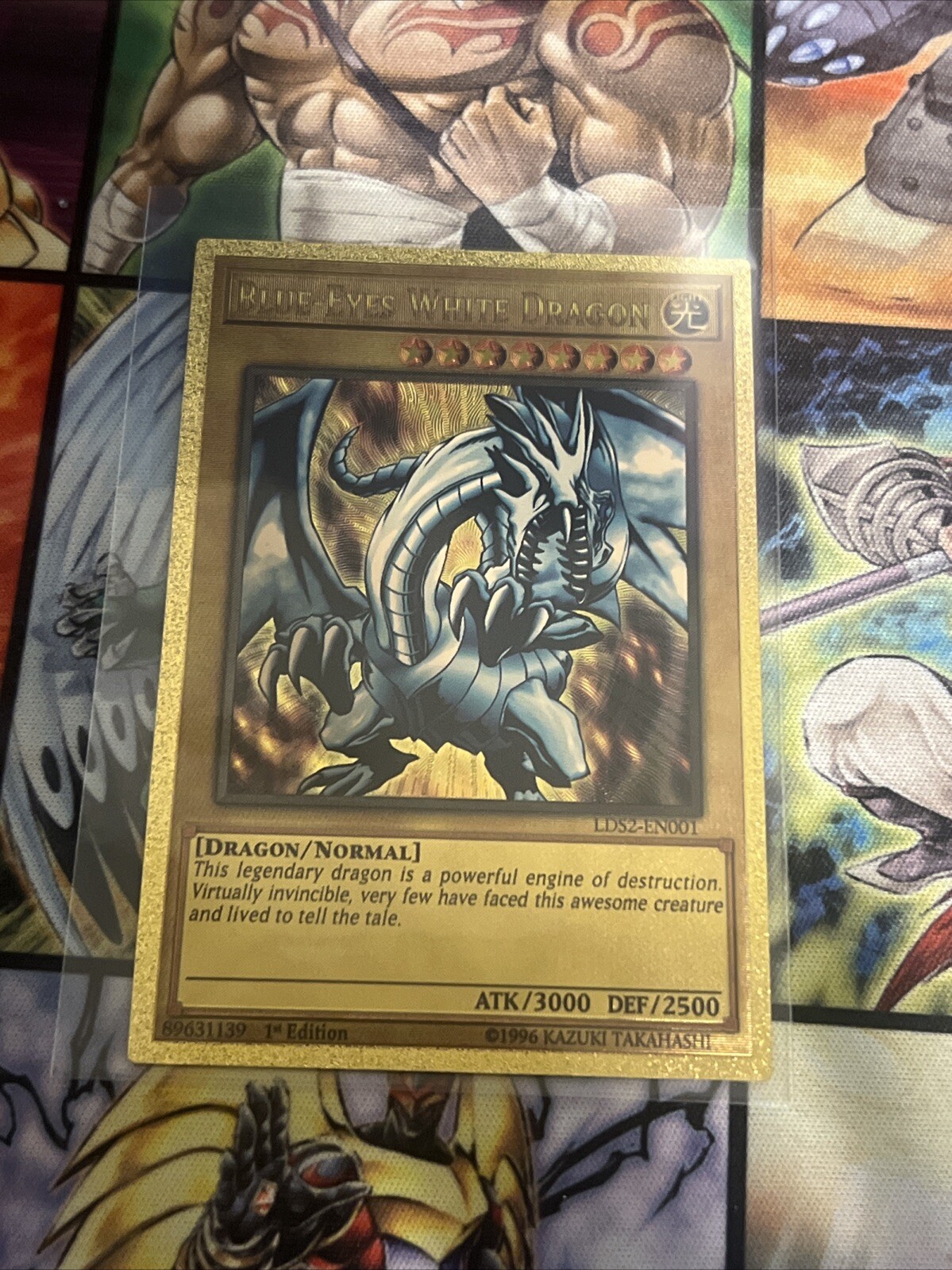 Blue-Eyes White Dragon – Yu-Gi-Oh Unofficial Gold Plastic Card