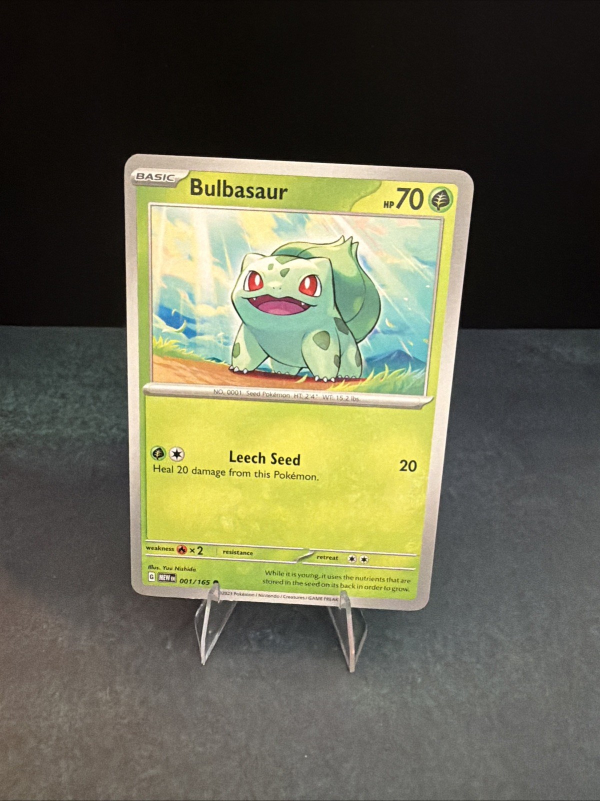Bulbasaur 1 / 165 Pokemon Scarlet & Violet 151 2023 Near Mint Non Holo
