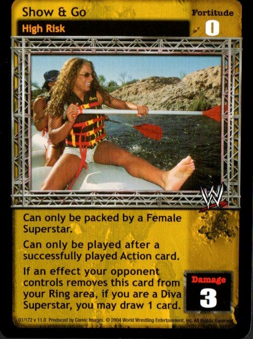 2004 WWE CCG Raw Deal Divas Overload 1/172 Show & Go