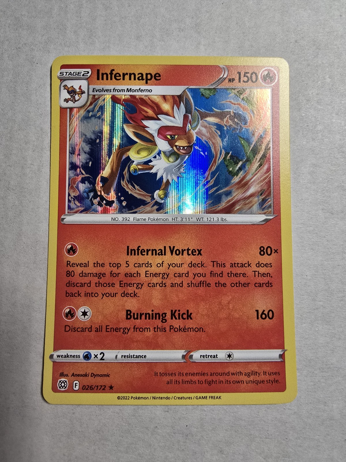 Infernape 026/172 Swsh09: Brilliant Stars Holo