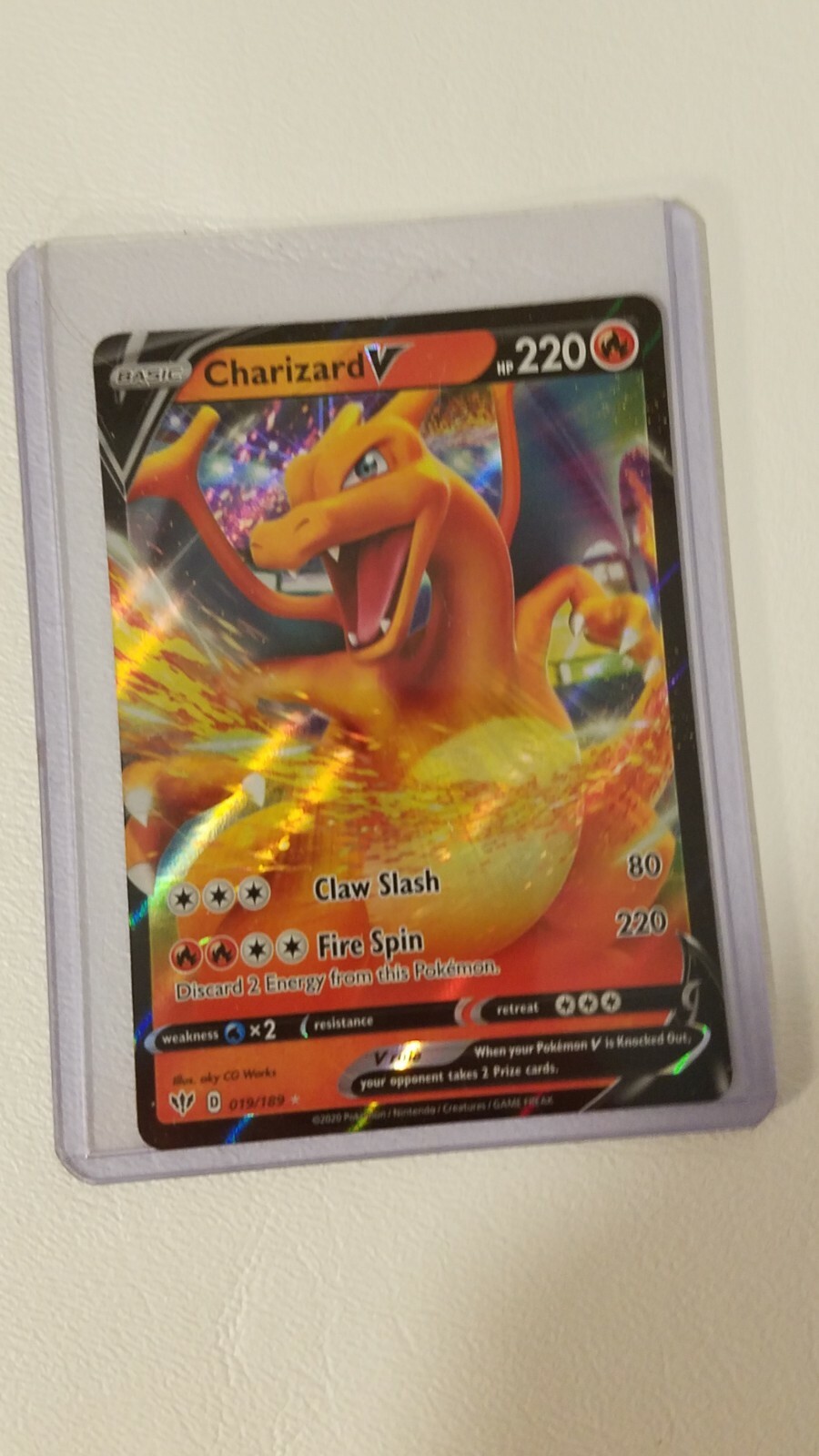 Pokemon Charizard V Darkness Ablaze 19/189 Holographic Extended Art – PACK FRESH