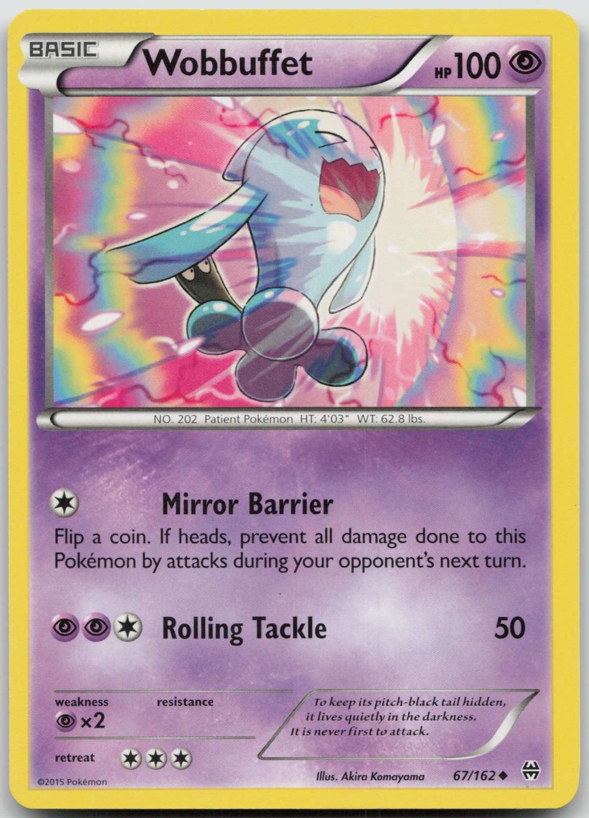 Wobbuffet Uncommon XY – BREAKthrough 67/162 LP Akira Komayama