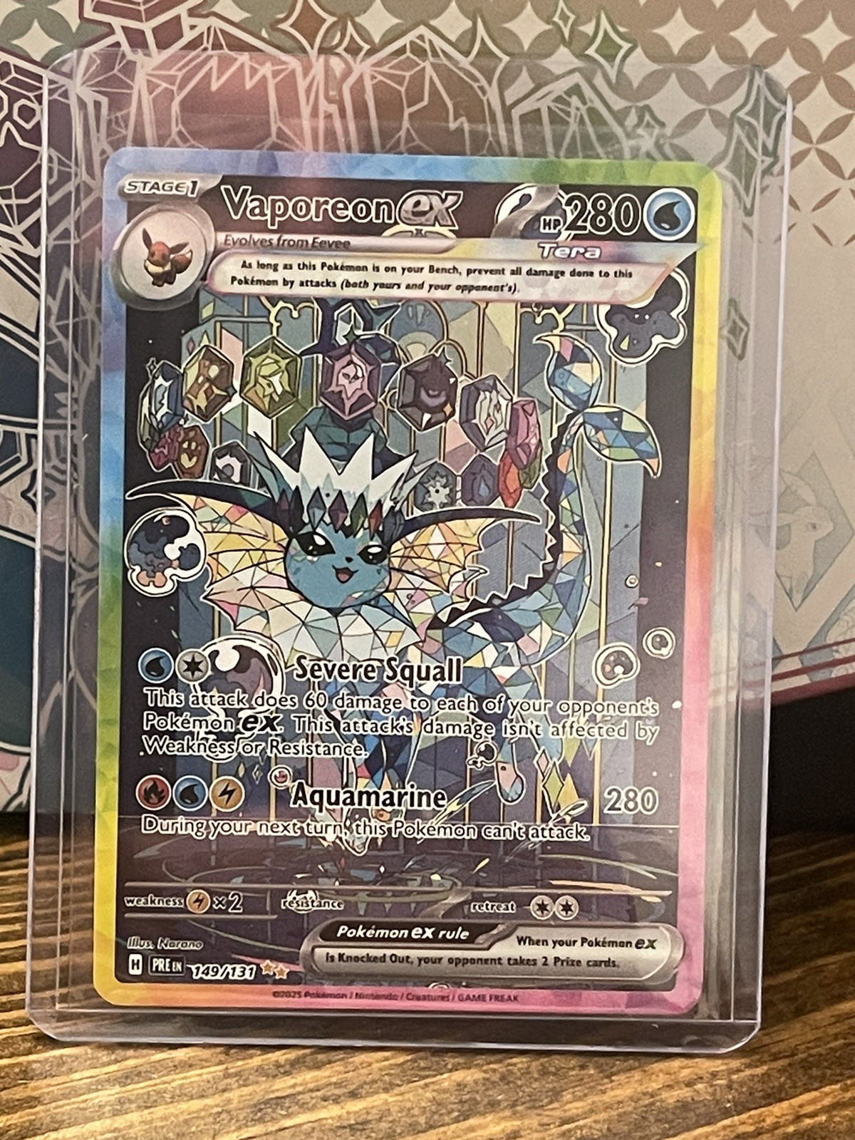 Pokémon TCG Vaporeon ex 149/131 Prismatic Evolutions SIR NM-