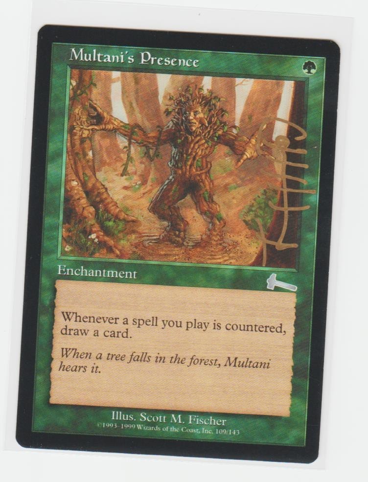 Magic the Gathering ~ Multani’s Presence ~ M/NM Urza’s Legacy Signed by Artist 2