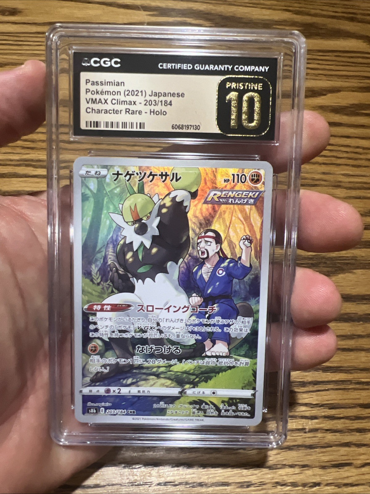Passimian Character Rare Holo Vmax Climax 203/184 CGC 10 PRISTINE Pokemon