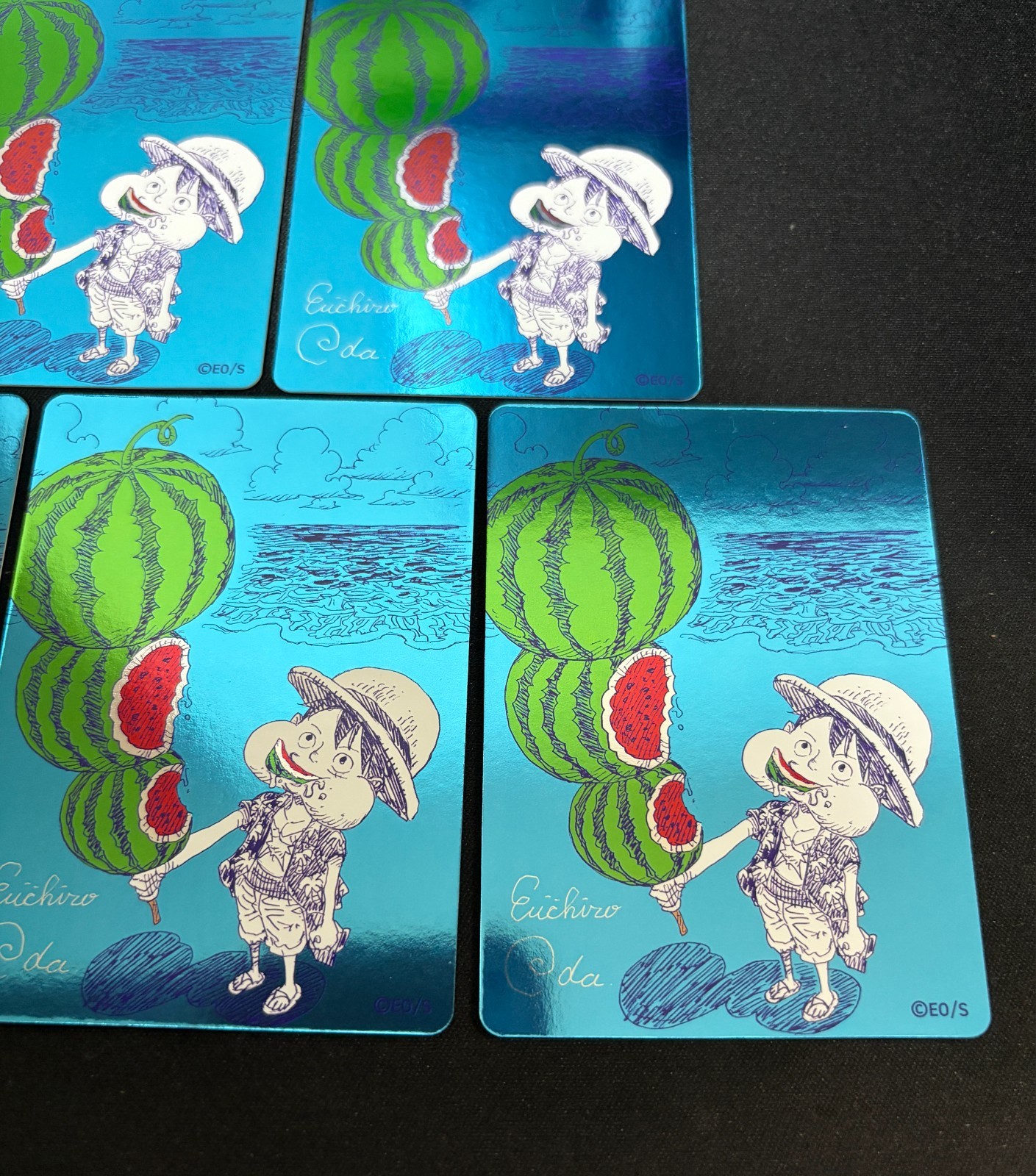 ONE PIECE Natsukomi 2026 Luffy Foil Promo Card Set of 5 (1 Card Scratched)