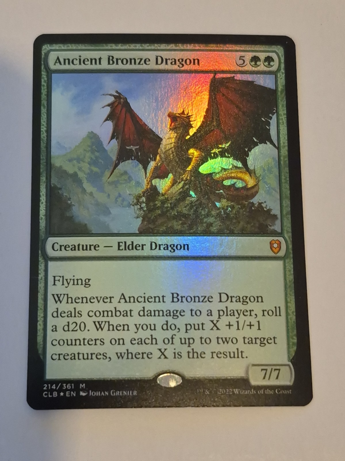 1xAncient Bronze Dragon FOIL MTG Commander Legends Baldur’s Gate English LP x1