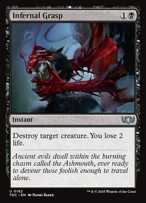 Infernal Grasp 182 U Normal TDC MTG NM
