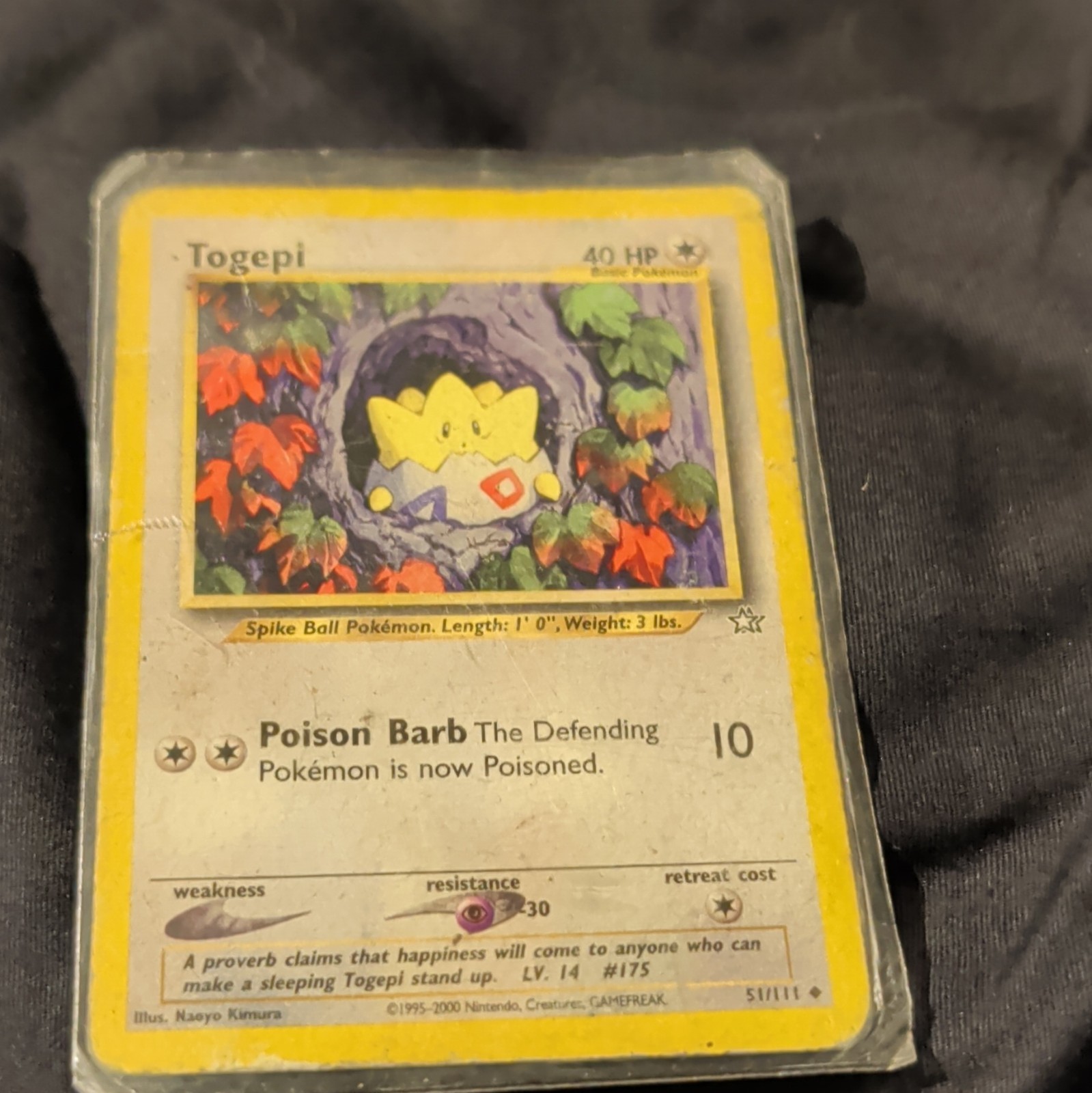 Togepi 51/111 Neo Genesis Regular English 40 HP Uncommon 1st Edition