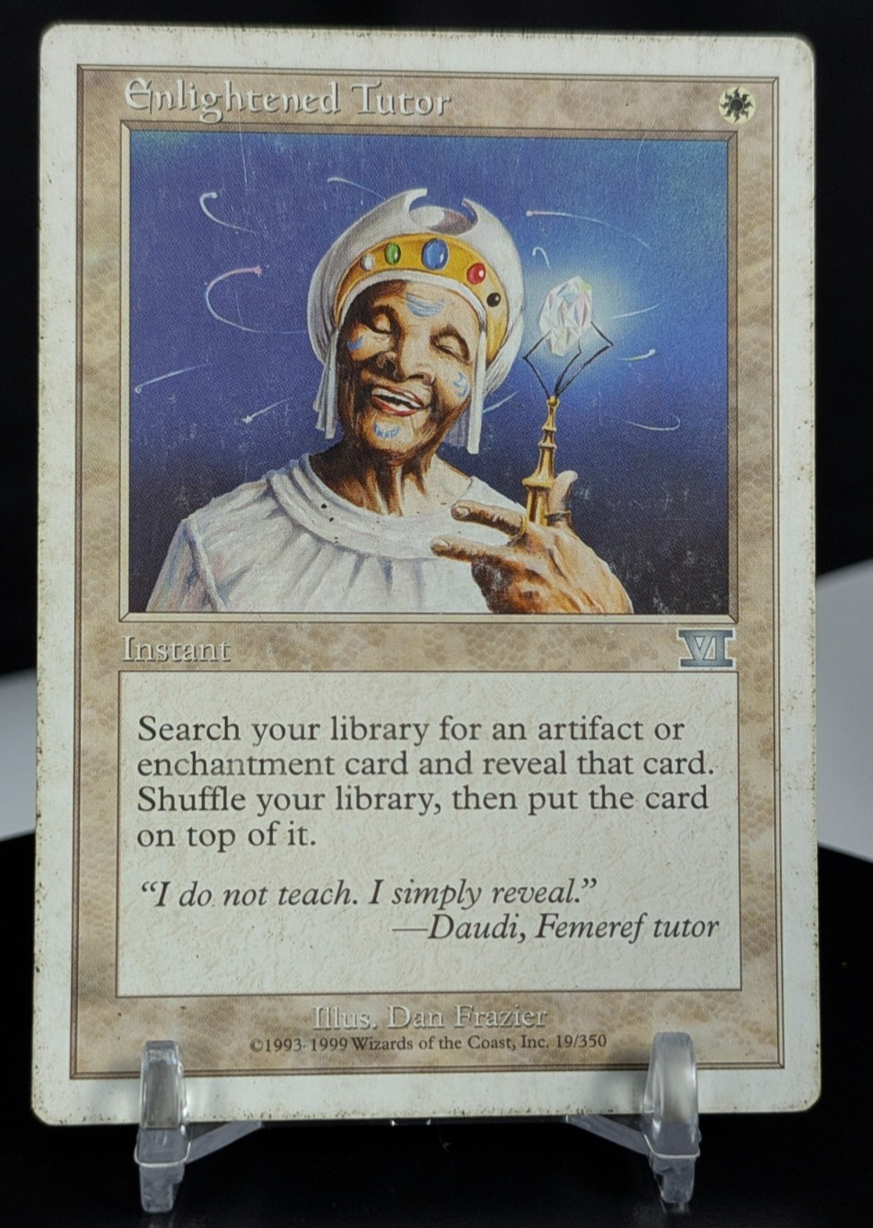 MTG Enlightened Tutor LP-MP Classic 6th Edition 6ED #19 Rare White Instant