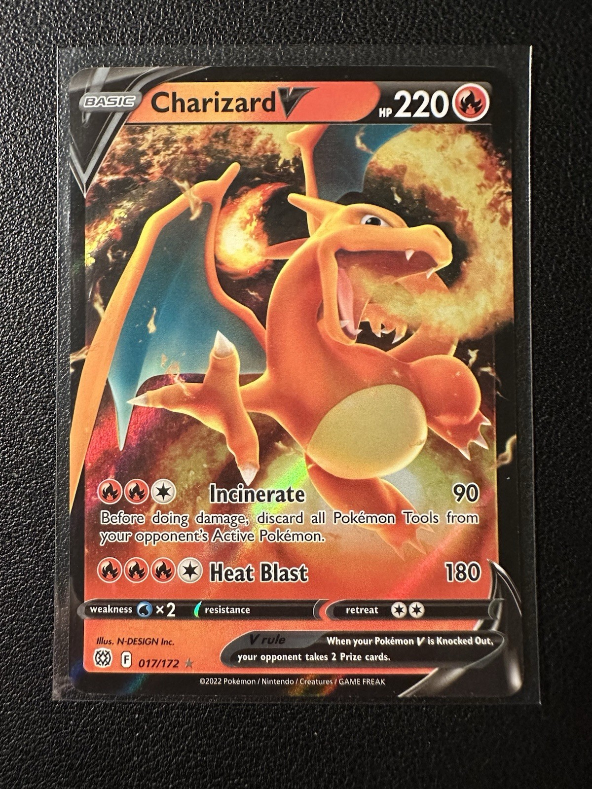 Pokémon Charizard V 017/172 Brilliant Stars Ultra Rare Holo 220 HP TCG NM