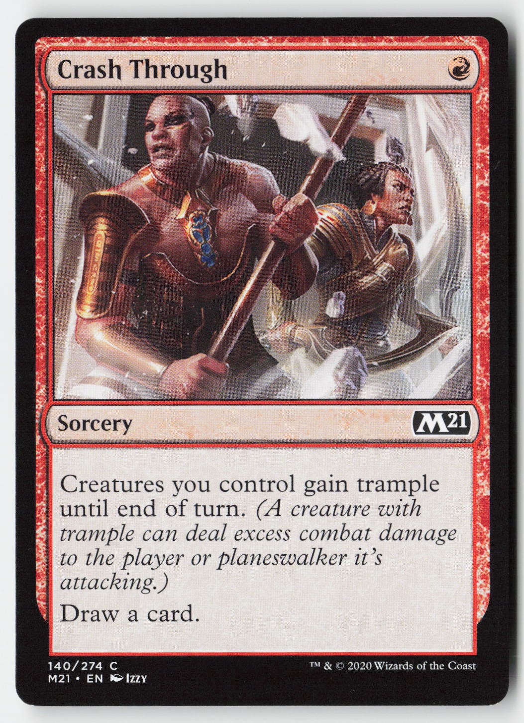 Crash Through #140 (NM) Core Set 2021 M21 Magic MTG