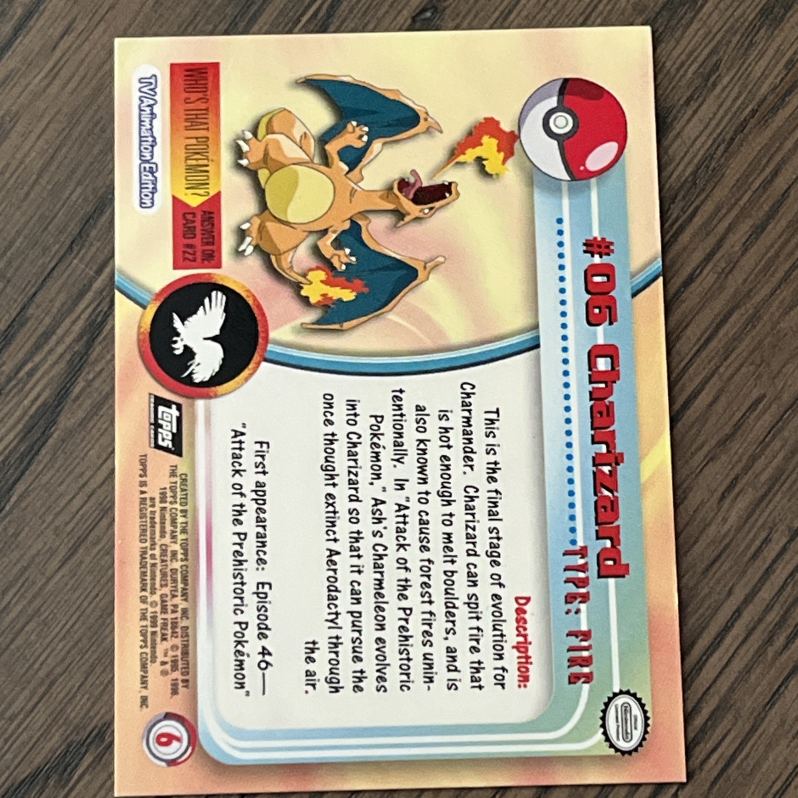 Topps Pokemon TV Animation Edition Charizard 06 Holo Black Label