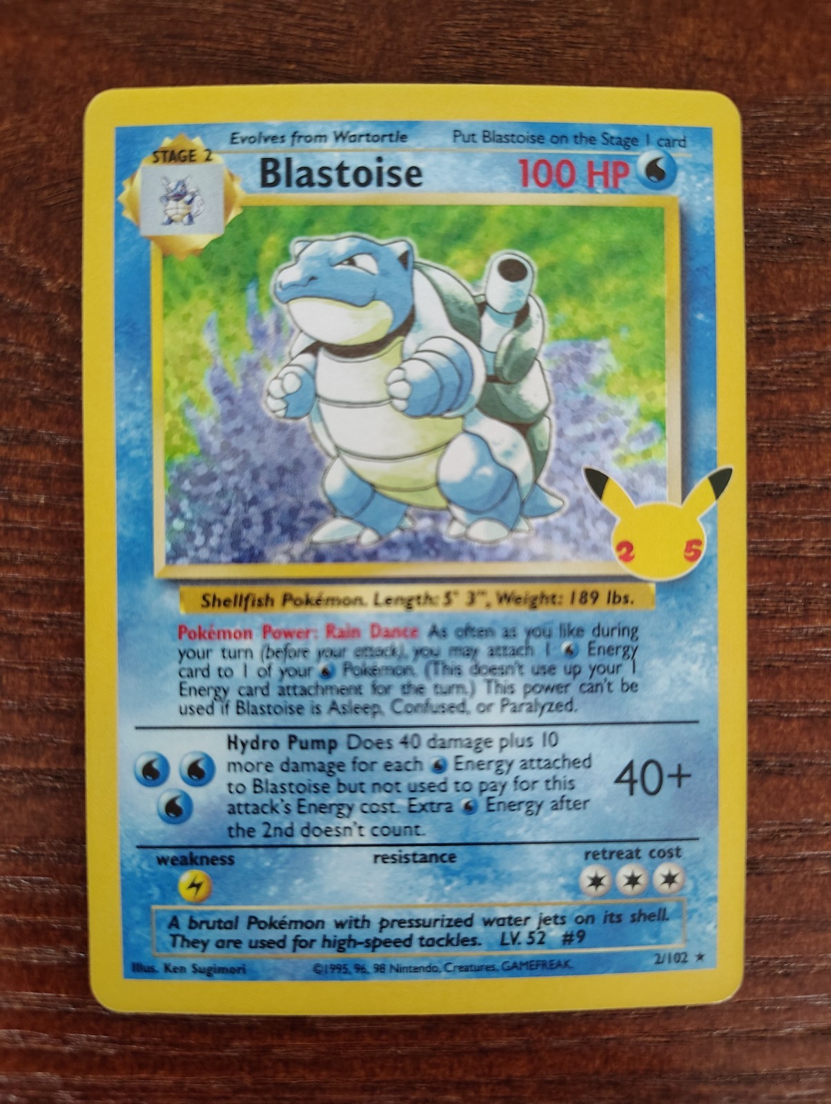 Blastoise 2/102 Celebrations: Classic Collection Holo