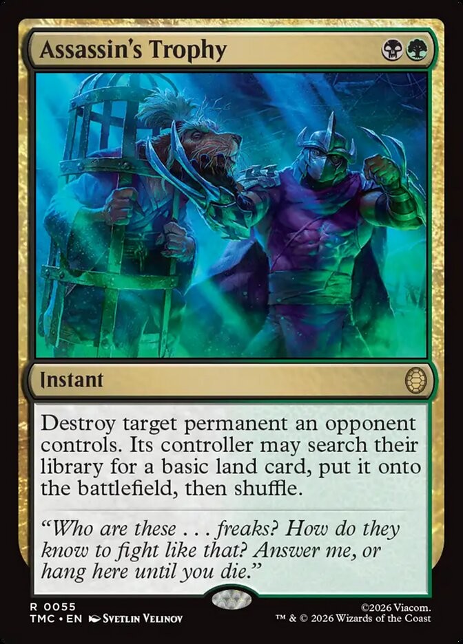 Assassin’s Trophy 55 NM Teenage Mutant Ninja Turtles Eternal MTG