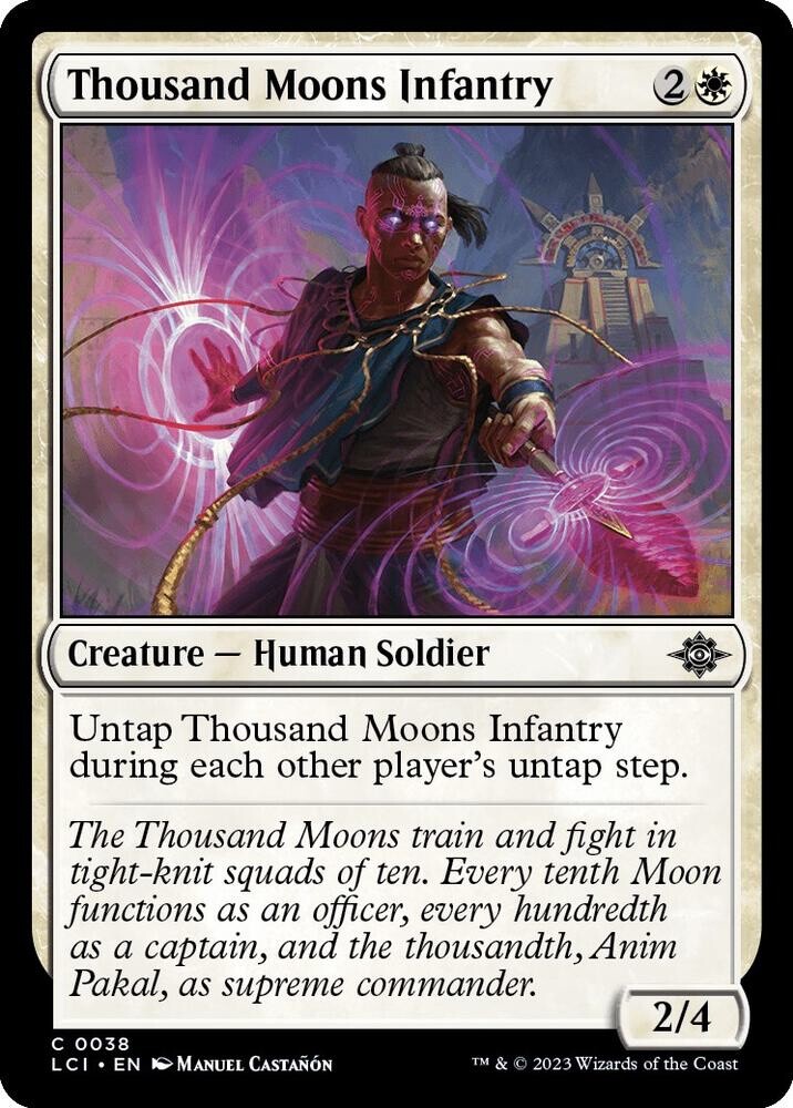 Thousand Moons Infantry 38 LCI Untap Manuel Castañón MTG Human Soldier White