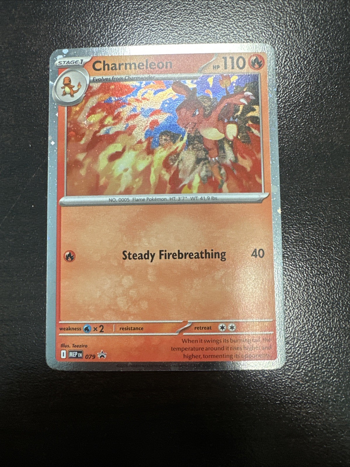 POKEMON TCG CHARMELEON 079 PROMO BLACK STAR HOLO COSMOS