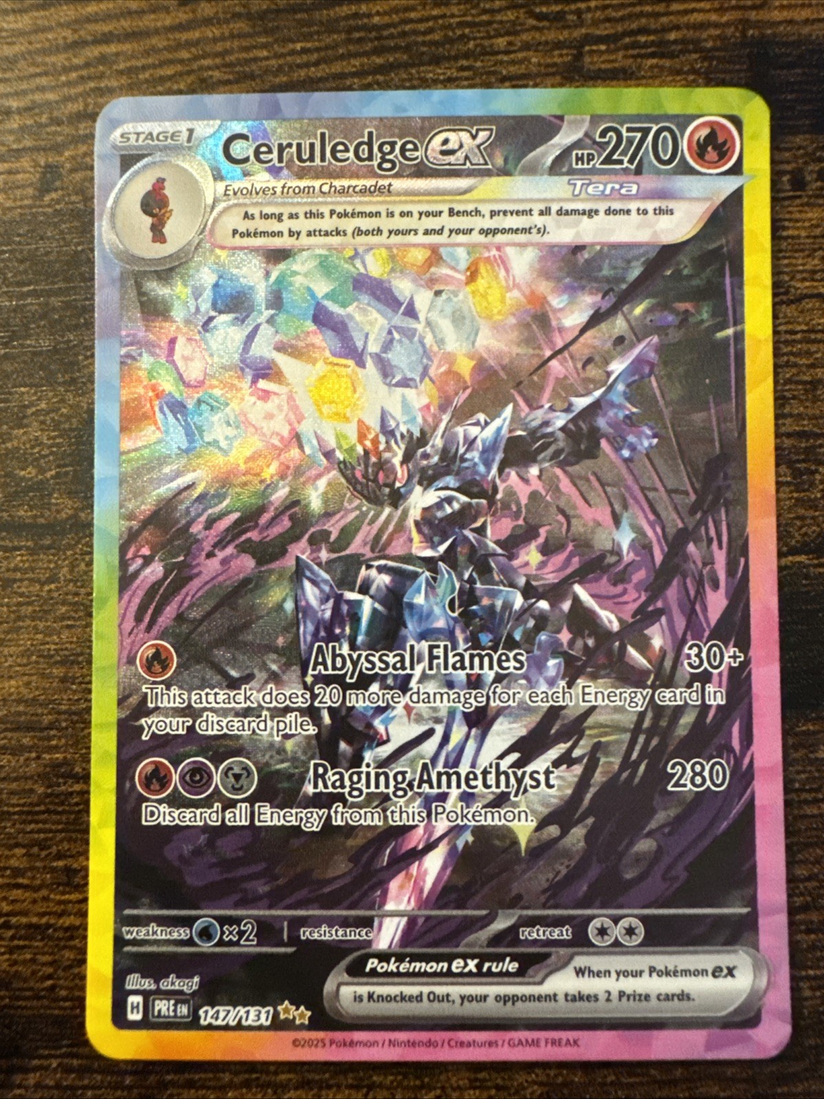 Ceruledge ex 147/131 SV: Prismatic Evolutions SIR EN 2025 POKEMON NM