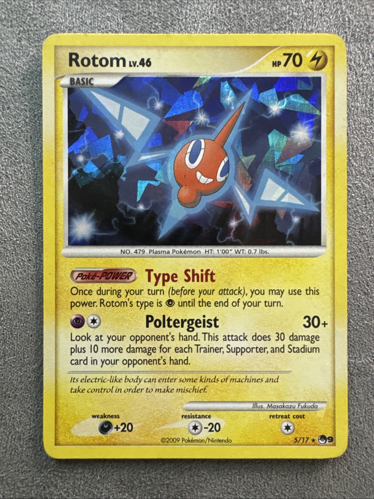 Rotom 5/17 Cracked Ice Holo Pokemon TCG Series 9 Promo Card