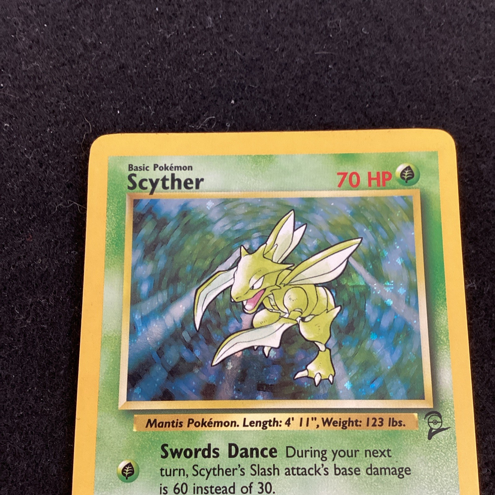Scyther 017/130 Base Set 2 Pokemon TCG Card Holo Rare Vintage 2000