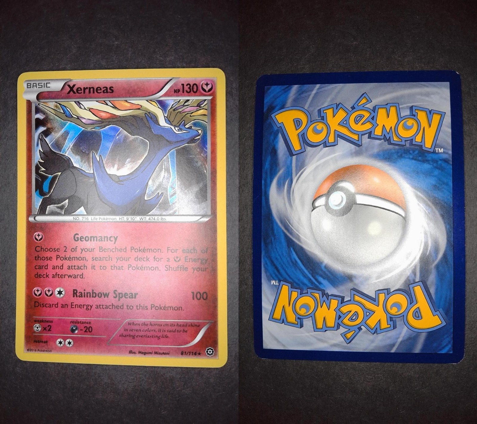 Xerneas 81/114 Holo Rare Steam Siege Pokemon Lightly Played