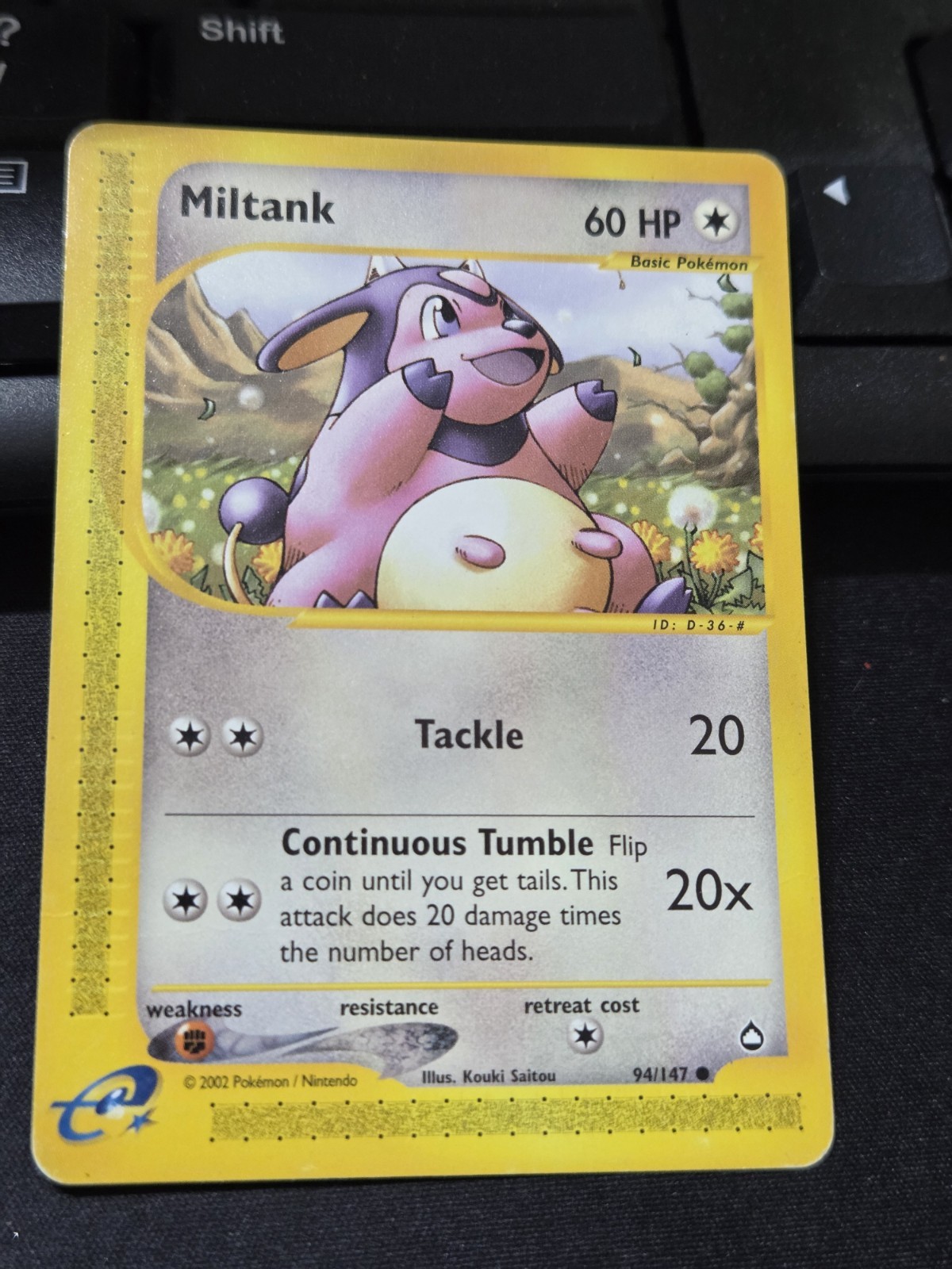 Miltank 94/147 Aquapolis e-Series Common Pokémon Card