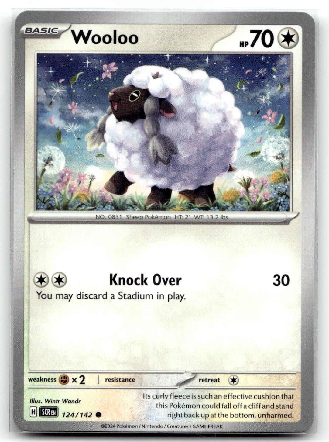 Wooloo 124/142 SV07: Stellar Crown Common Pokemon TCG NM