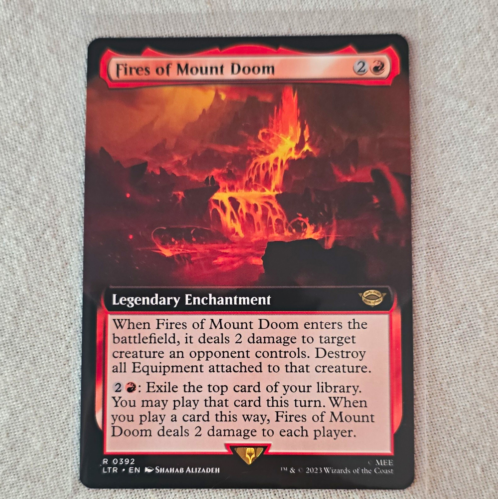 Wizards of the Coast Fires of Mount Doom 392 LTR Rare REG ENG 2023 Extended Art