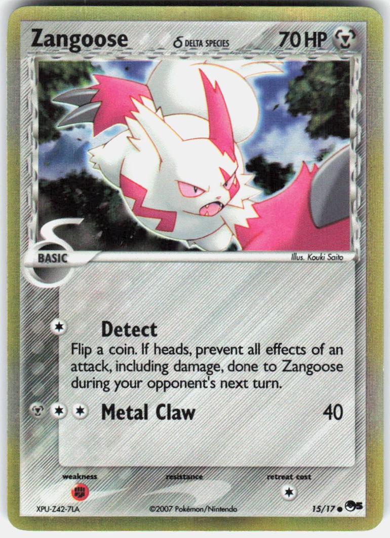 Zangoose 15/17 Common POP Series 5 Pokemon