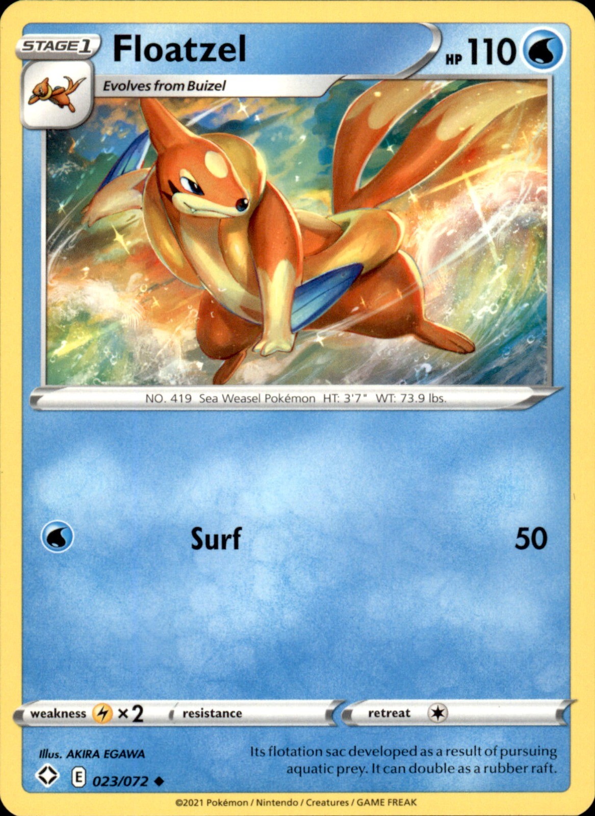 Floatzel 023/072 – Pokemon Shining Fates – LP