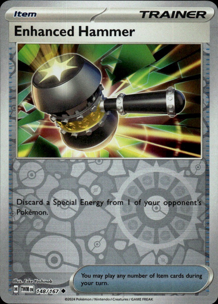 Enhanced Hammer 148/167 Uncommon Twilight Masquerade Pokemon Reverse Holo NM