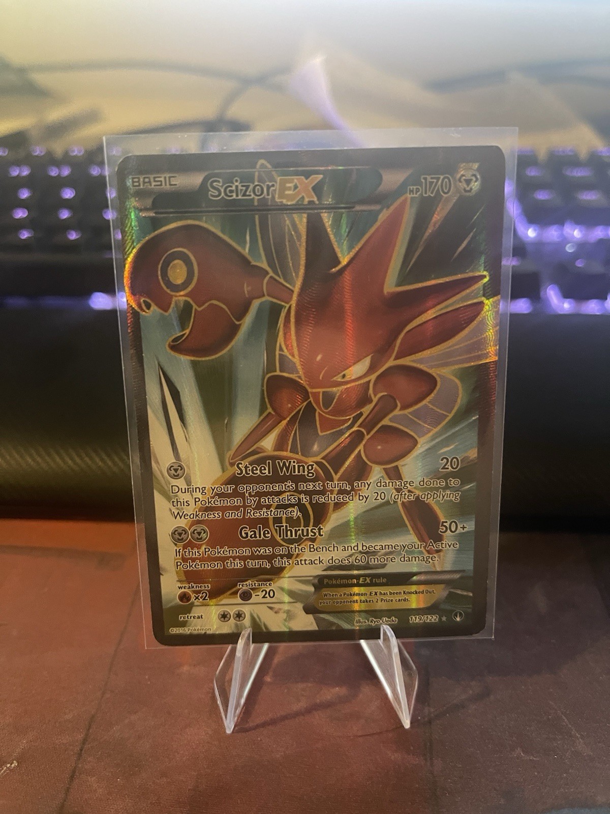 Pokémon TCG Scizor EX Full Art Ultra Rare Holo Card 119/122