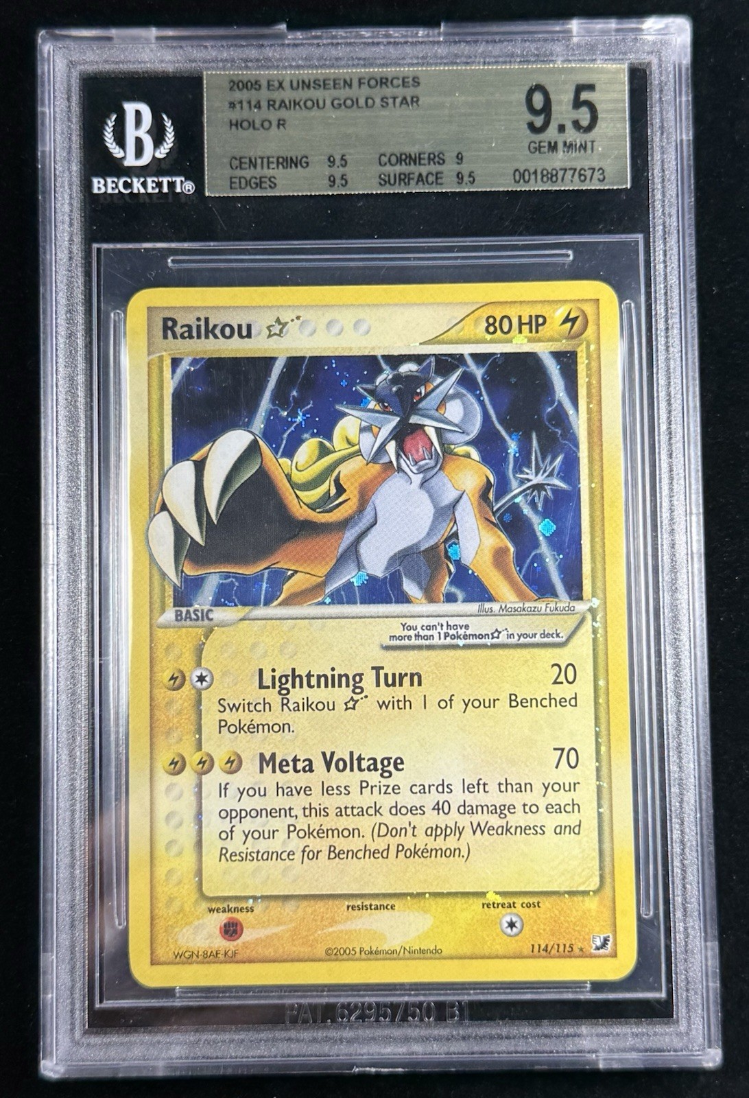 Raikou Star 114/115 Unseen Forces Holo
