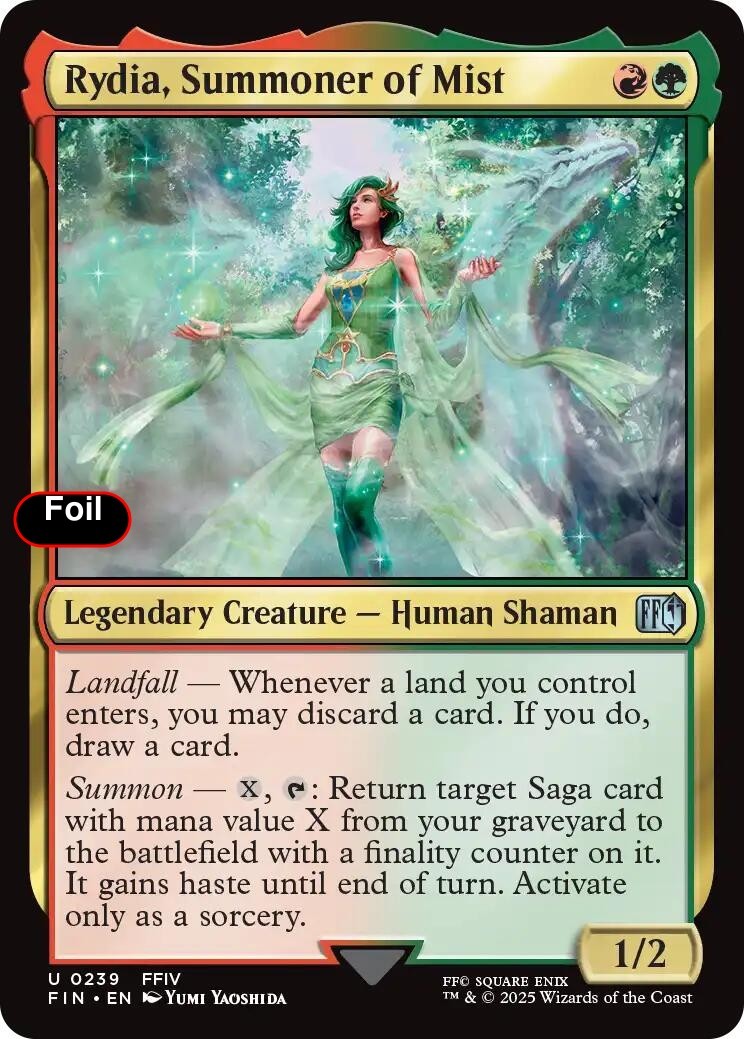 Foil Rydia, Summoner of Mist – 239 – NM – FINAL FANTASY