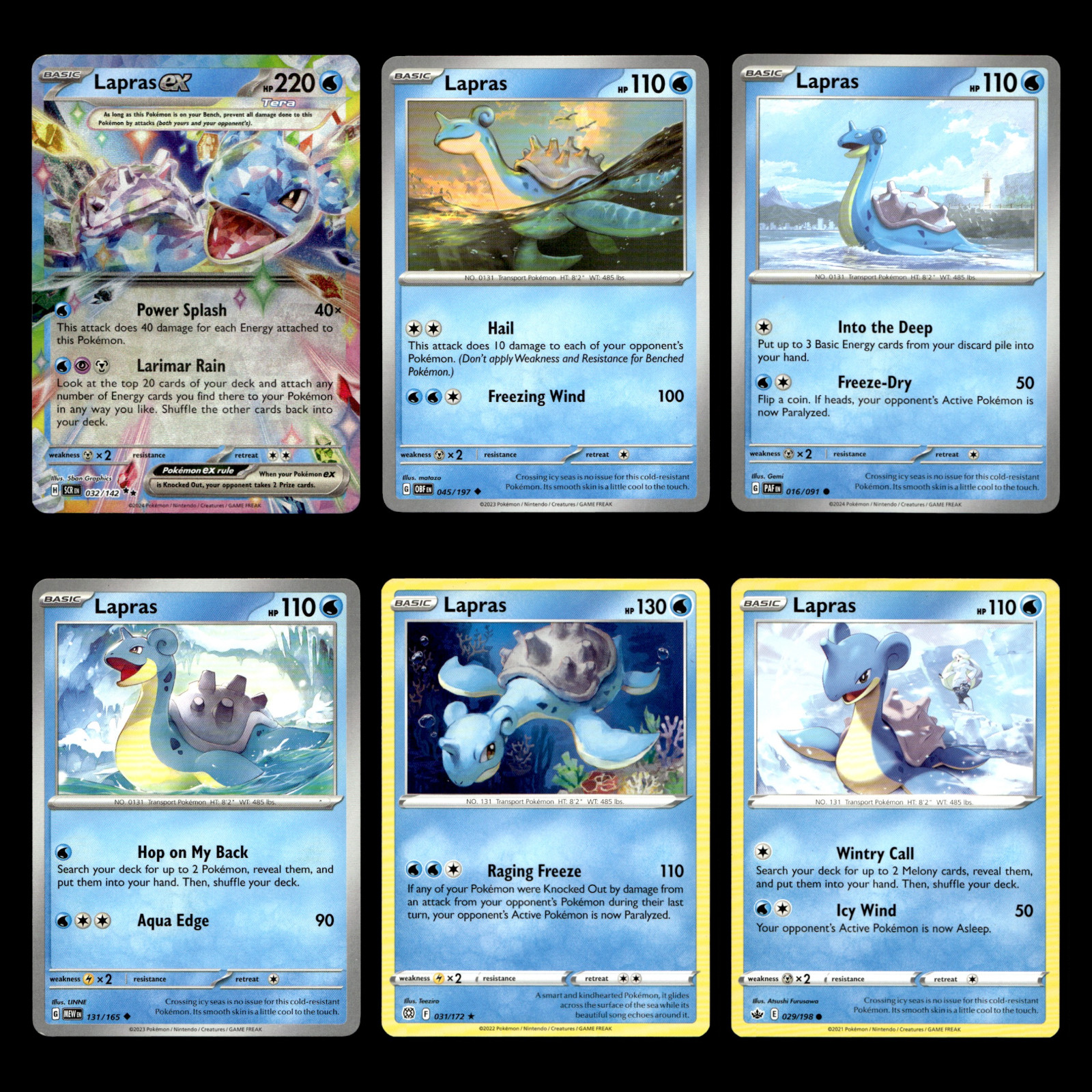 Lapras ex 32 Scarlet Violet Series Stellar Crown Pokemon Cards Collection