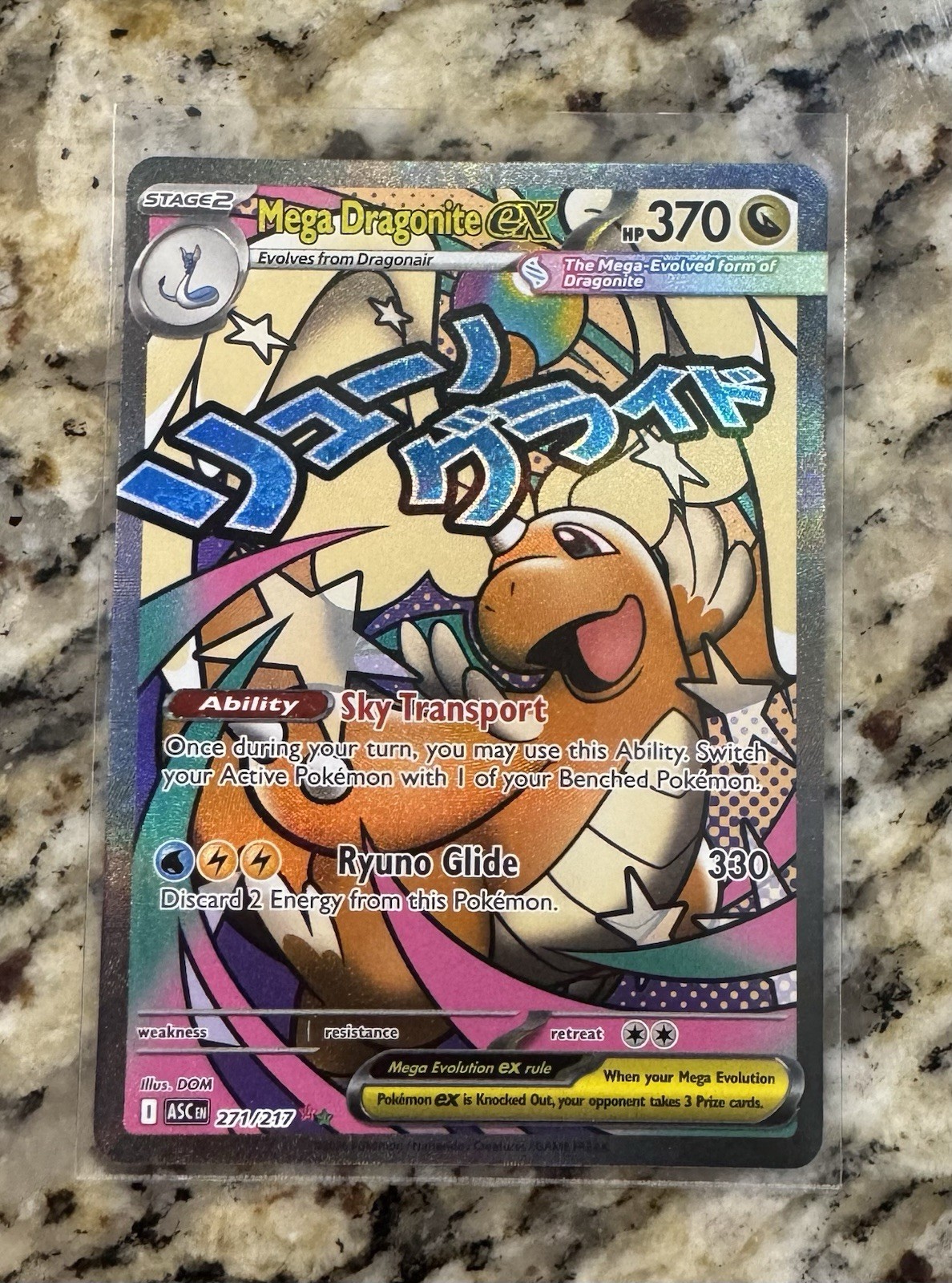 Mega Dragonite ex 271/217 Pokemon TCG Ascended Heroes Mega Attack Rare Holo NM