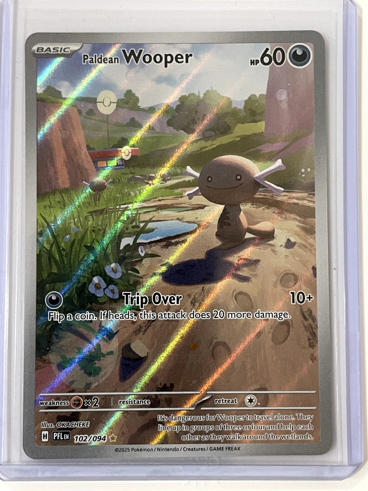 Paldean Wooper Holo Illustration Rare ME02: Phantasmal Flames 102/094 NM