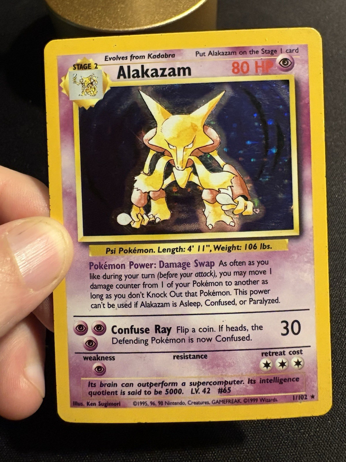 Alakazam 001/102 Base Set Holo 🔮📈