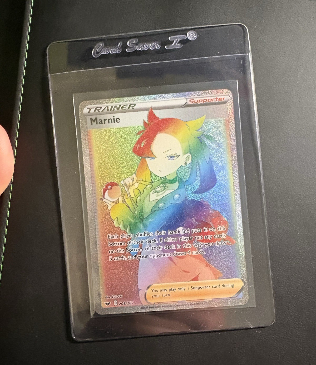 The Pokemon Company Marnie Trainer Full Art Holo Secret Rare 208/202 English