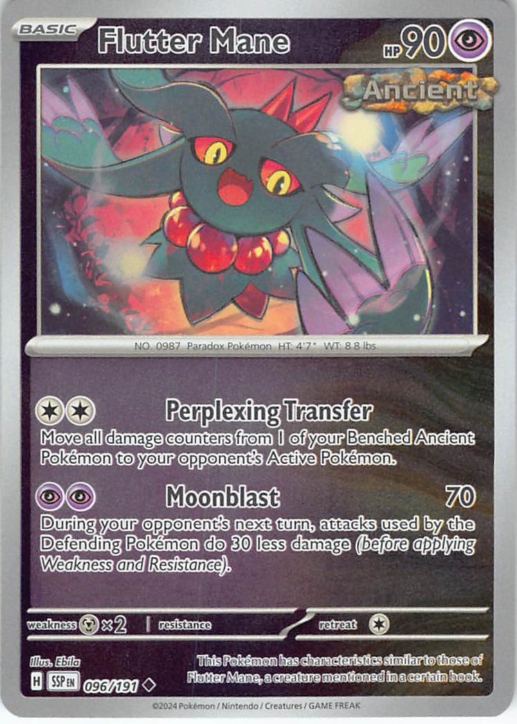 Flutter Mane 096/191 Surging Sparks Reverse Holofoil
