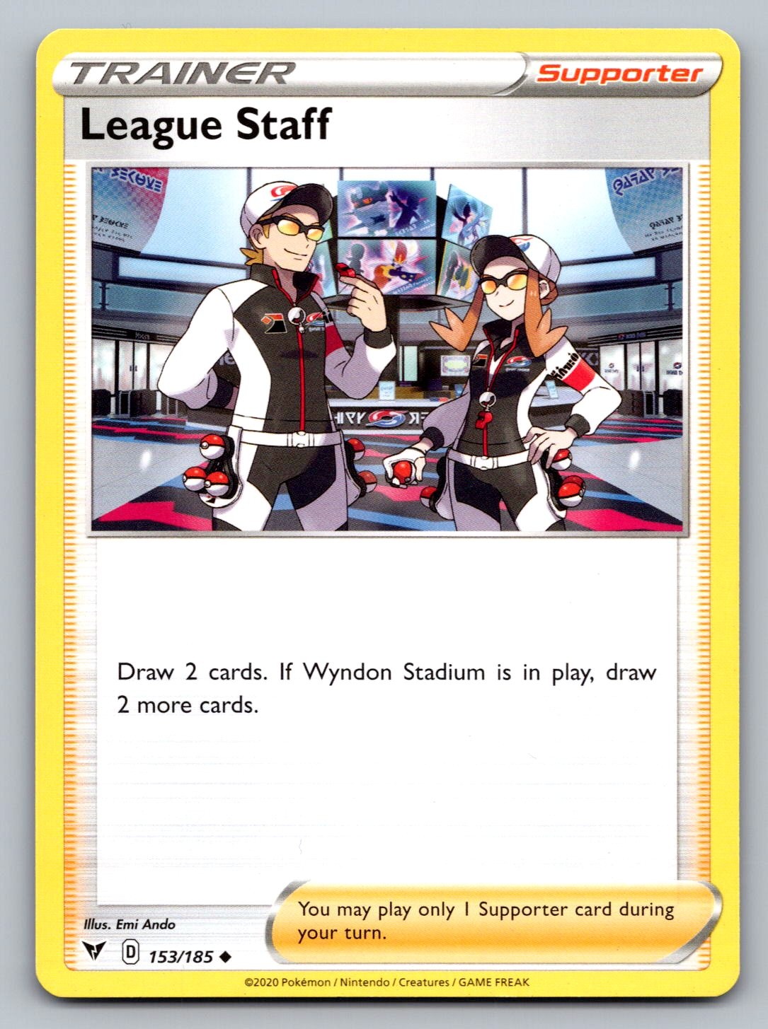 Pokemon TCG SWSH04: Vivid Voltage League Staff 153/185