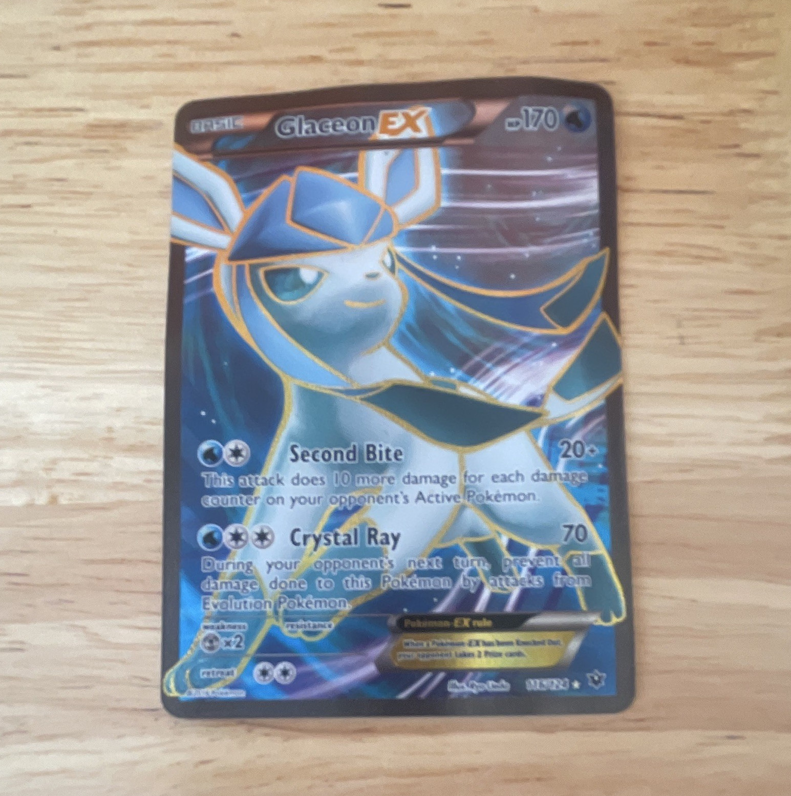 The Pokémon Company Pokémon TCG Glaceon EX 116/124 Fates Collide Full Art Holo