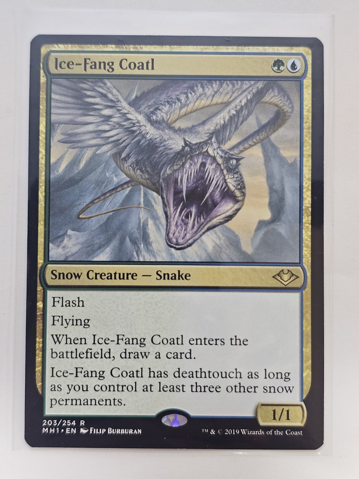 Mtg – Ice-Fang Coatl – Modern Horizons (MH1) – Rare – #203 – NM