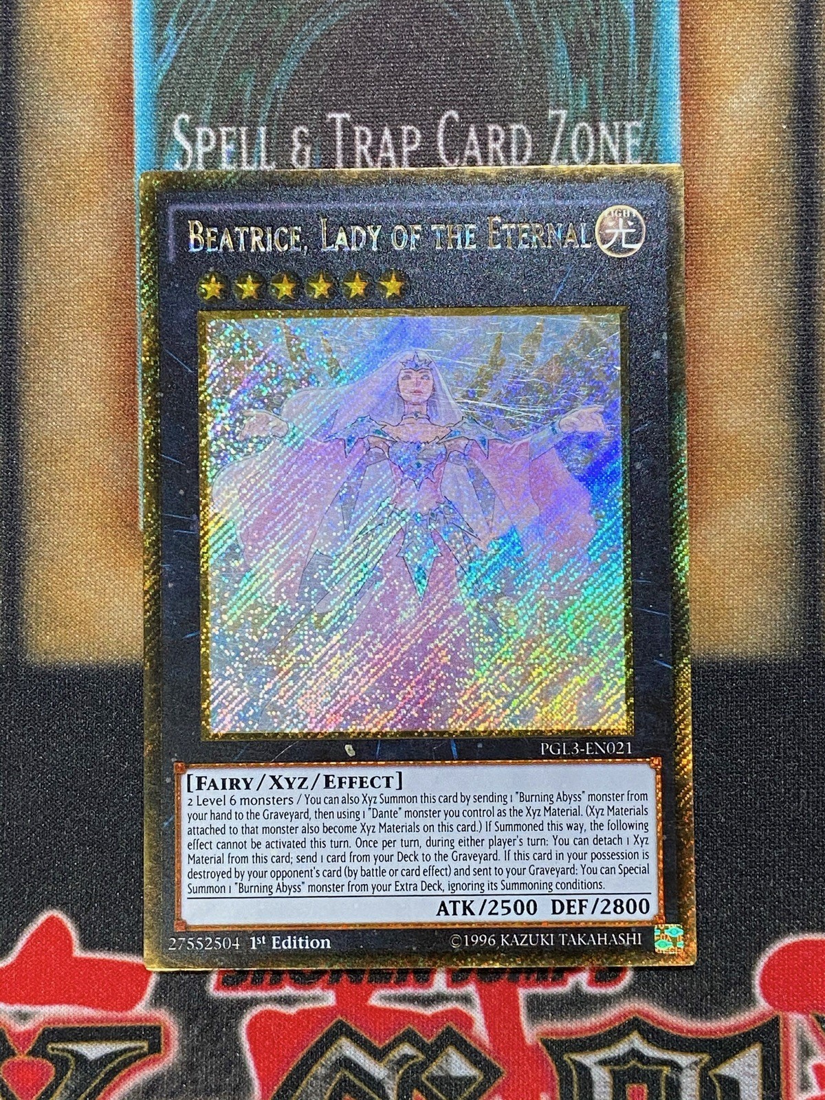 Yugioh Beatrice, Lady of the Eternal PGL3-EN021 Gold Secret Rare 1st Ed NM